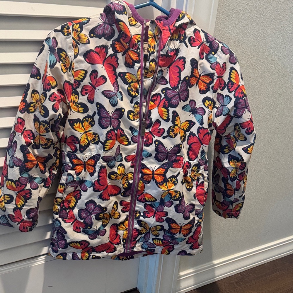 Hatley Multicolor Butterfly Print Kids Raincoat